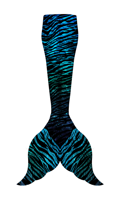 Blue Tiger Mermaid Tail