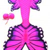 Pink Butterfly Mermaid Tail