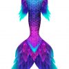 Purple Macaw Mermaid Tail