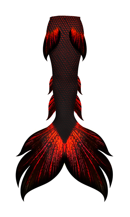 Crimson Siren Mermaid Tail with Monofin - KN Mermaid Tails