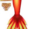 Harley Davidson Orange Swimmable Mermaid Tail