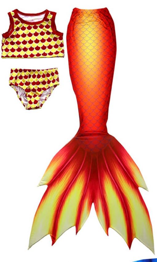 Harley Davidson Orange Swimmable Mermaid Tail