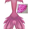 Abstract Pink Mermaid Tail With Bikini Top