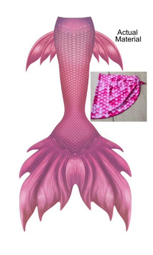 Abstract Pink Mermaid Tail With Bikini Top